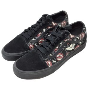 Vans Old Skool low top men's size 10 sneakers, black, spooky, spiders, skulls